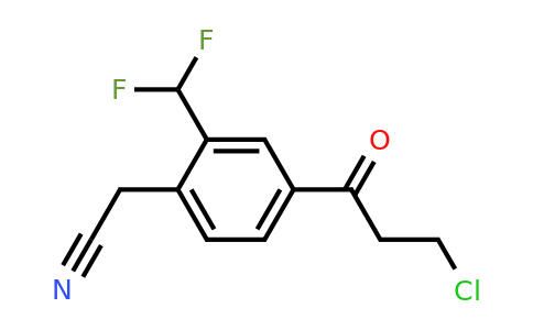 1805846-88-1 | 4-(3-Chloropropanoyl)-2-(difluoromethyl)phenylacetonitrile
