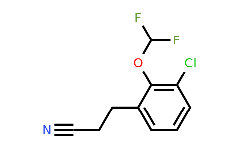 1805847-14-6 | 3-(3-Chloro-2-(difluoromethoxy)phenyl)propanenitrile