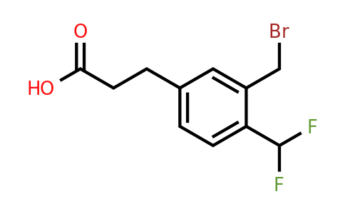 1805847-89-5 | 3-(3-(Bromomethyl)-4-(difluoromethyl)phenyl)propanoic acid