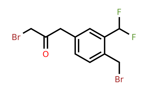 1805849-23-3 | 3-Bromo-1-(4-(bromomethyl)-3-(difluoromethyl)phenyl)propan-2-one