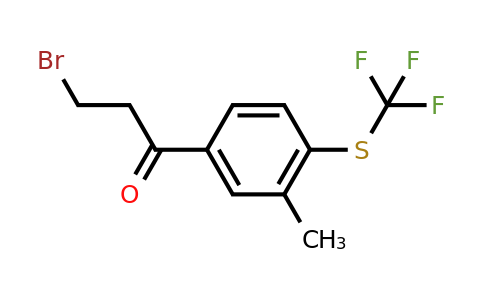 1805849-84-6 | 5-(3-Bromopropanoyl)-2-(trifluoromethylthio)toluene