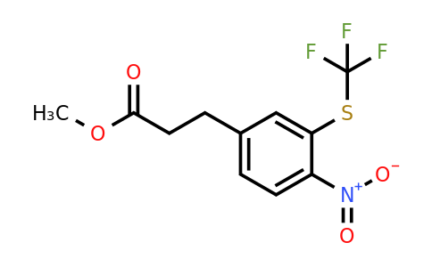 1805850-47-8 | Methyl 3-(4-nitro-3-(trifluoromethylthio)phenyl)propanoate