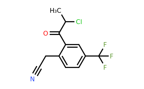 1805852-28-1 | 2-(2-Chloropropanoyl)-4-(trifluoromethyl)phenylacetonitrile