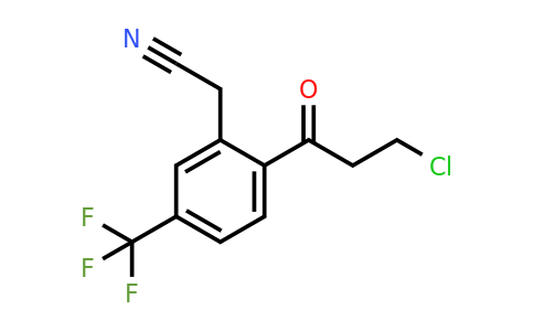 1805852-33-8 | 2-(3-Chloropropanoyl)-5-(trifluoromethyl)phenylacetonitrile