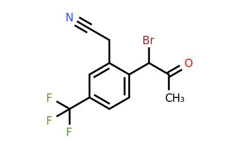 1805852-48-5 | 2-(1-Bromo-2-oxopropyl)-5-(trifluoromethyl)phenylacetonitrile
