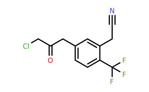 1805852-61-2 | 5-(3-Chloro-2-oxopropyl)-2-(trifluoromethyl)phenylacetonitrile