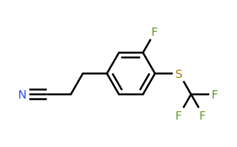 1805852-82-7 | 3-(3-Fluoro-4-(trifluoromethylthio)phenyl)propanenitrile