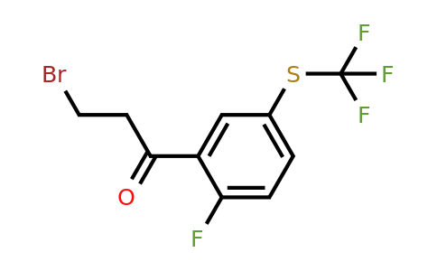 1805853-14-8 | 3-Bromo-1-(2-fluoro-5-(trifluoromethylthio)phenyl)propan-1-one