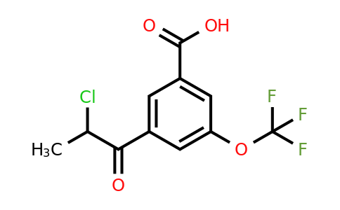 1805853-52-4 | 3-(2-Chloropropanoyl)-5-(trifluoromethoxy)benzoic acid