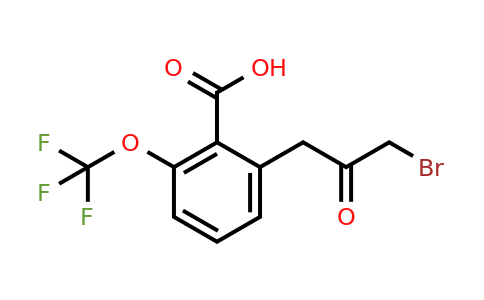 1805853-69-3 | 2-(3-Bromo-2-oxopropyl)-6-(trifluoromethoxy)benzoic acid