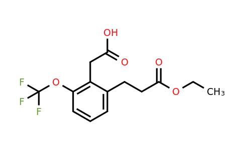 1805854-02-7 | 2-(3-Ethoxy-3-oxopropyl)-6-(trifluoromethoxy)phenylacetic acid