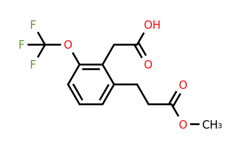 1805854-09-4 | 2-(3-Methoxy-3-oxopropyl)-6-(trifluoromethoxy)phenylacetic acid