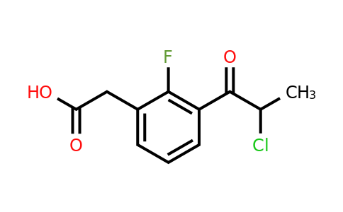 1805854-12-9 | 3-(2-Chloropropanoyl)-2-fluorophenylacetic acid