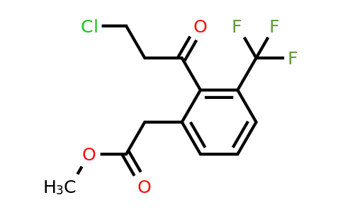 1805854-13-0 | Methyl 2-(3-chloropropanoyl)-3-(trifluoromethyl)phenylacetate