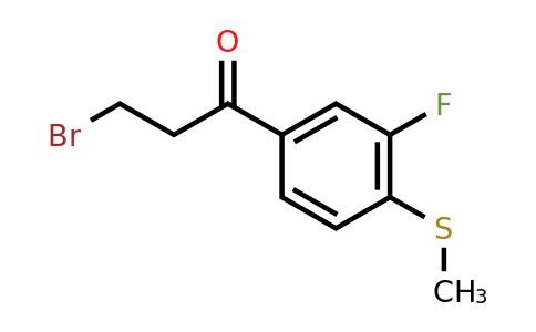 1805854-15-2 | 3-Bromo-1-(3-fluoro-4-(methylthio)phenyl)propan-1-one