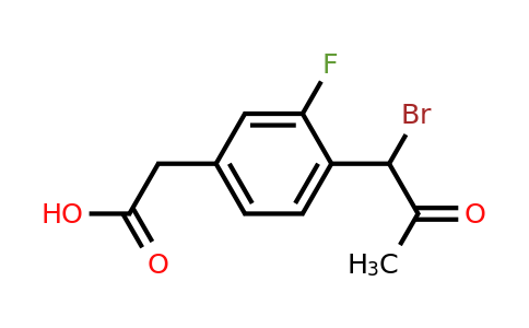 1805854-30-1 | 4-(1-Bromo-2-oxopropyl)-3-fluorophenylacetic acid