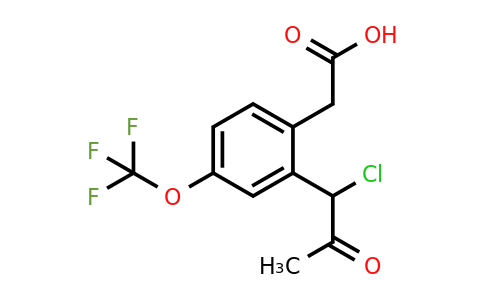 1805854-57-2 | 2-(1-Chloro-2-oxopropyl)-4-(trifluoromethoxy)phenylacetic acid