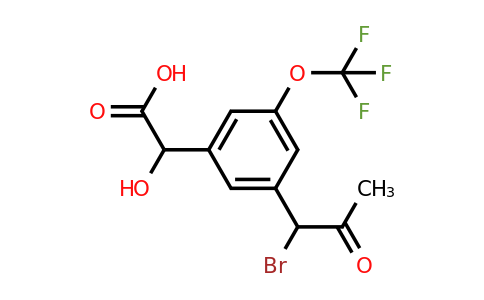 1805854-96-9 | 3-(1-Bromo-2-oxopropyl)-5-(trifluoromethoxy)mandelic acid
