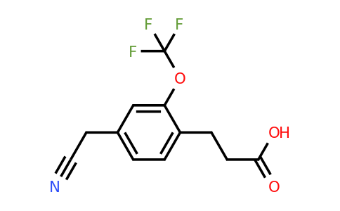1805855-33-7 | 4-(2-Carboxyethyl)-3-(trifluoromethoxy)phenylacetonitrile