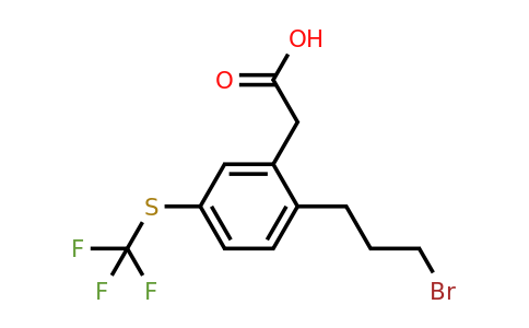 1805855-34-8 | 2-(3-Bromopropyl)-5-(trifluoromethylthio)phenylacetic acid