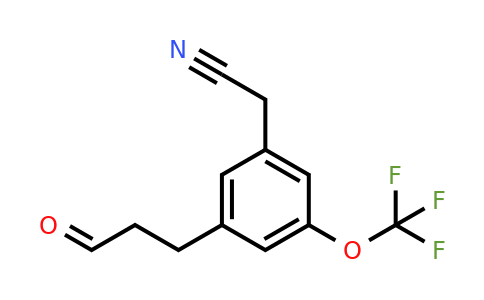 1805855-58-6 | 3-(3-Oxopropyl)-5-(trifluoromethoxy)phenylacetonitrile