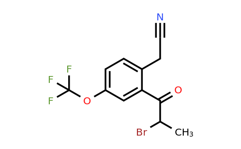 1805855-66-6 | 2-(2-Bromopropanoyl)-4-(trifluoromethoxy)phenylacetonitrile