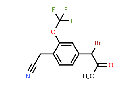 1805856-14-7 | 4-(1-Bromo-2-oxopropyl)-2-(trifluoromethoxy)phenylacetonitrile