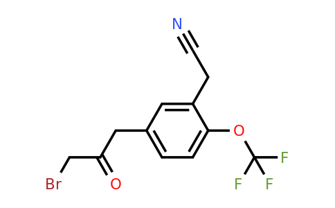 1805856-23-8 | 5-(3-Bromo-2-oxopropyl)-2-(trifluoromethoxy)phenylacetonitrile