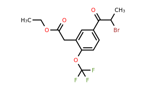 1805856-34-1 | Ethyl 5-(2-bromopropanoyl)-2-(trifluoromethoxy)phenylacetate