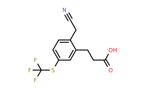 1805856-71-6 | 2-(2-Carboxyethyl)-4-(trifluoromethylthio)phenylacetonitrile