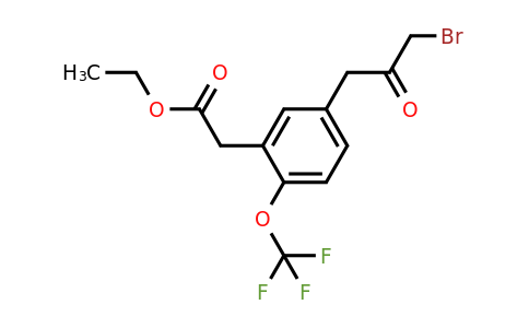 1805856-80-7 | Ethyl 5-(3-bromo-2-oxopropyl)-2-(trifluoromethoxy)phenylacetate