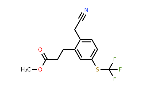 1805856-87-4 | Methyl 3-(2-(cyanomethyl)-5-(trifluoromethylthio)phenyl)propanoate