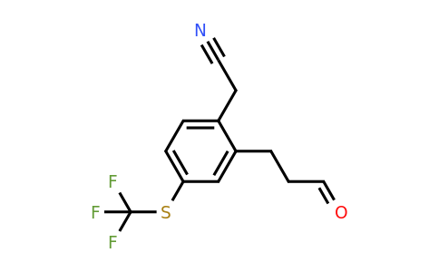 1805857-04-8 | 2-(3-Oxopropyl)-4-(trifluoromethylthio)phenylacetonitrile