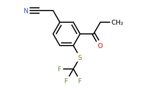 1805857-13-9 | 3-Propionyl-4-(trifluoromethylthio)phenylacetonitrile