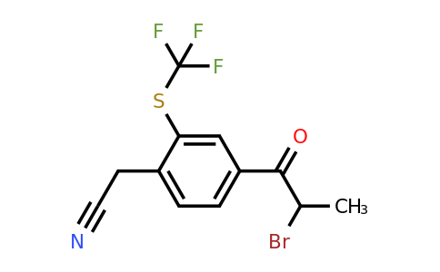 1805857-23-1 | 4-(2-Bromopropanoyl)-2-(trifluoromethylthio)phenylacetonitrile