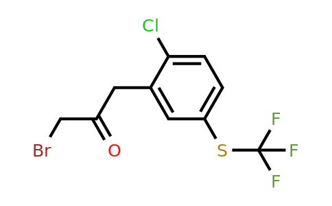 1805857-56-0 | 1-Bromo-3-(2-chloro-5-(trifluoromethylthio)phenyl)propan-2-one