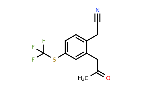 1805857-68-4 | 2-(2-Oxopropyl)-4-(trifluoromethylthio)phenylacetonitrile