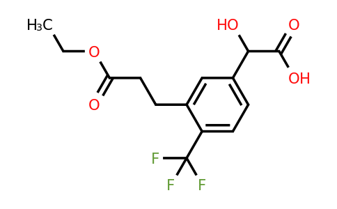 1805859-02-2 | 3-(3-Ethoxy-3-oxopropyl)-4-(trifluoromethyl)mandelic acid