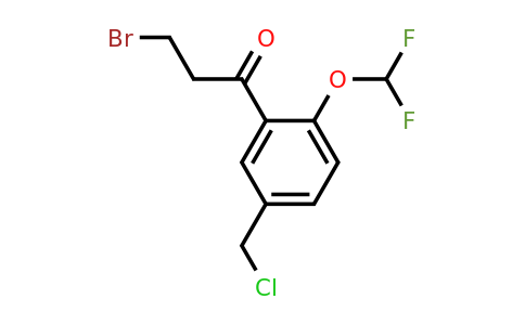 1805859-54-4 | 3-Bromo-1-(5-(chloromethyl)-2-(difluoromethoxy)phenyl)propan-1-one