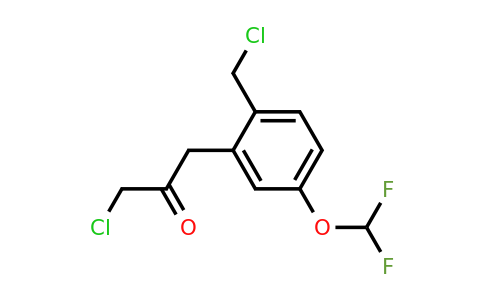 1805859-71-5 | 3-Chloro-1-(2-(chloromethyl)-5-(difluoromethoxy)phenyl)propan-2-one