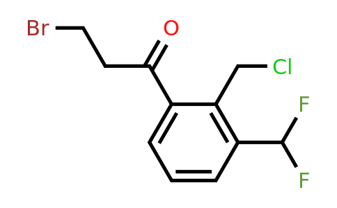1805859-98-6 | 3-Bromo-1-(2-(chloromethyl)-3-(difluoromethyl)phenyl)propan-1-one
