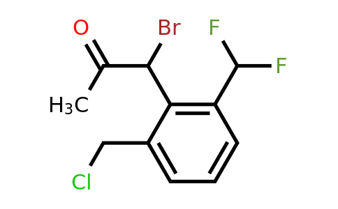 1805860-12-1 | 1-Bromo-1-(2-(chloromethyl)-6-(difluoromethyl)phenyl)propan-2-one