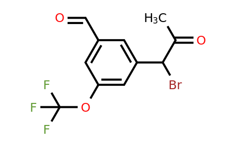 1805860-82-5 | 3-(1-Bromo-2-oxopropyl)-5-(trifluoromethoxy)benzaldehyde