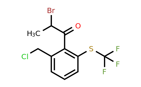1805862-55-8 | 2-Bromo-1-(2-(chloromethyl)-6-(trifluoromethylthio)phenyl)propan-1-one