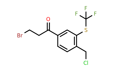 1805862-57-0 | 3-Bromo-1-(4-(chloromethyl)-3-(trifluoromethylthio)phenyl)propan-1-one