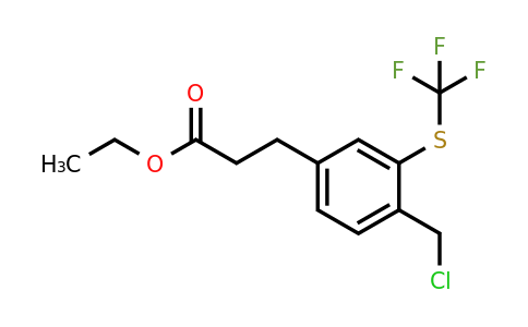 1805862-60-5 | Ethyl 3-(4-(chloromethyl)-3-(trifluoromethylthio)phenyl)propanoate
