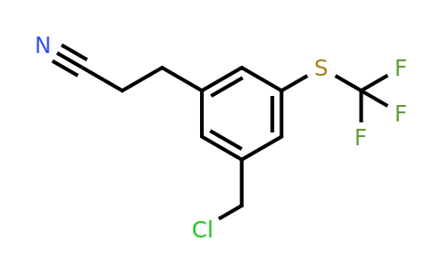 1805862-63-8 | 3-(3-(Chloromethyl)-5-(trifluoromethylthio)phenyl)propanenitrile