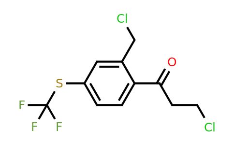 1805862-65-0 | 3-Chloro-1-(2-(chloromethyl)-4-(trifluoromethylthio)phenyl)propan-1-one