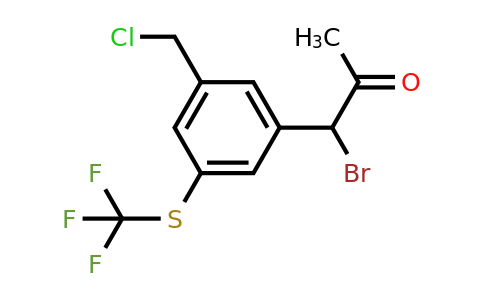 1805862-74-1 | 1-Bromo-1-(3-(chloromethyl)-5-(trifluoromethylthio)phenyl)propan-2-one
