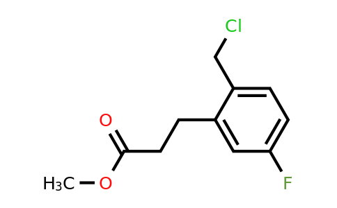 1805863-05-1 | Methyl 2-(chloromethyl)-5-fluorophenylpropanoate